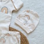 Gökkuşağı Desenli Hastane Çıkış Seti - Görsel 2