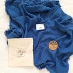 indigo Mavi 4 Katlı Muslin Battaniye