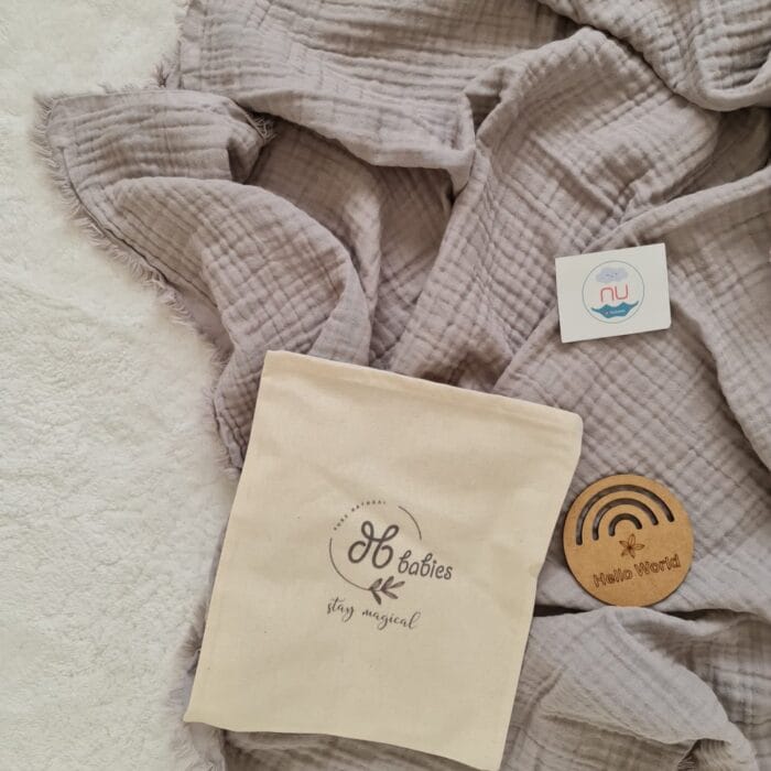 Gri 4 Katlı Muslin Battaniye - Görsel 2