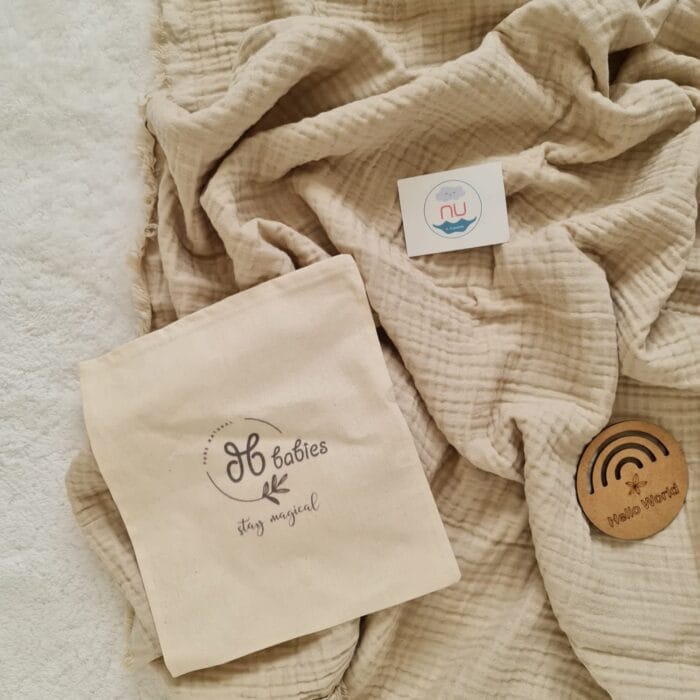 Bej 4 Katlı Müslin Battaniye - Görsel 3