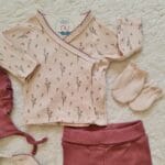 Mıld Çiçekli Mürdüm Hastane Çıkış Seti - Görsel 2