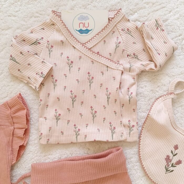 Mıld Çiçekli Somon Hastane Çıkış Seti - Görsel 2