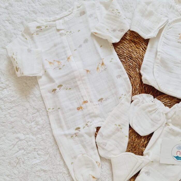 Lovely Safari Müslin Hastane Çıkış Seti - Görsel 3