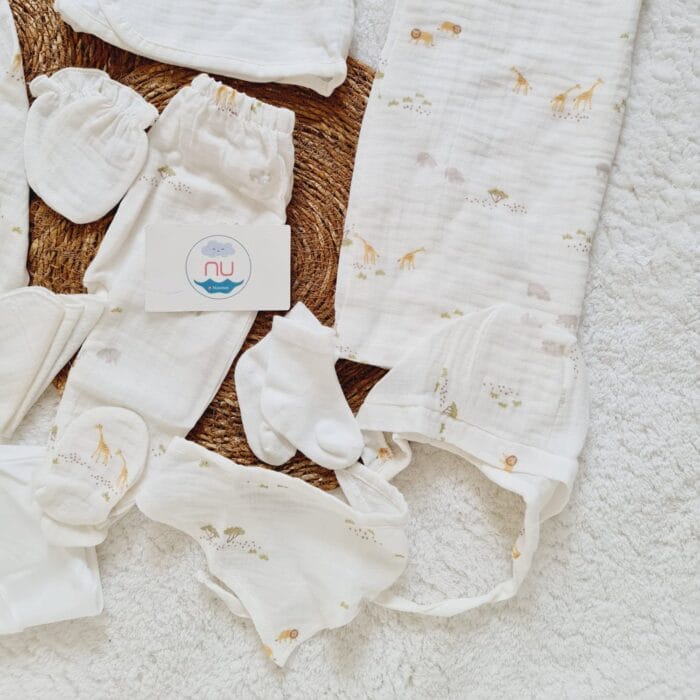 Lovely Safari Müslin Hastane Çıkış Seti - Görsel 5