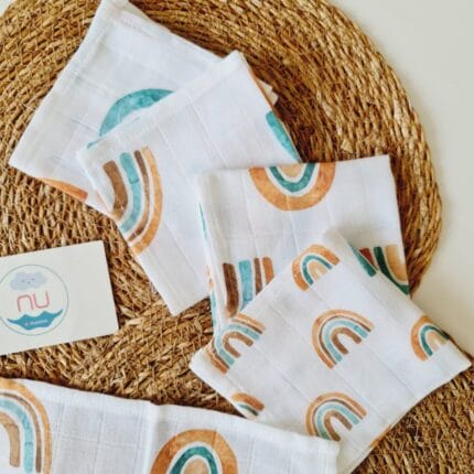 Rainbow 5 li Muslin Ağız Mendili