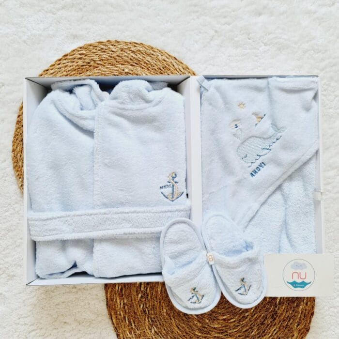 Ahoy Blue Bornoz Seti - Görsel 1