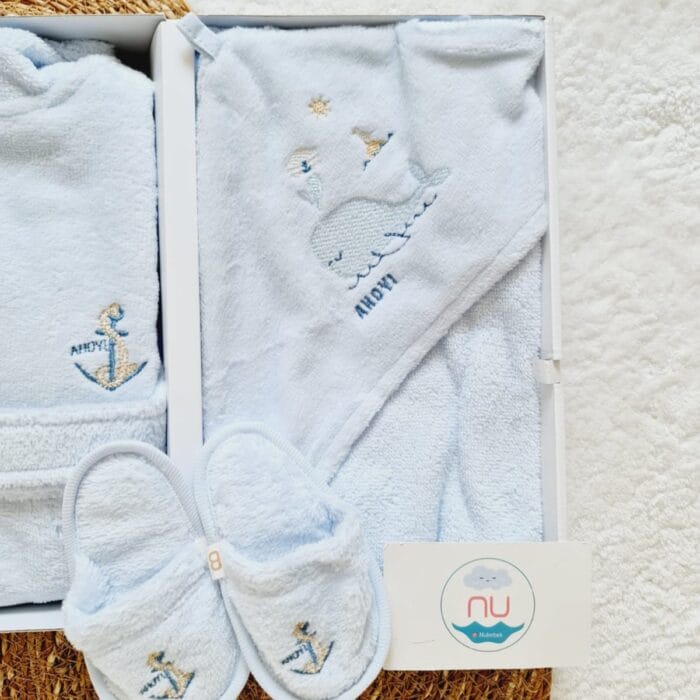 Ahoy Blue Bornoz Seti - Görsel 3