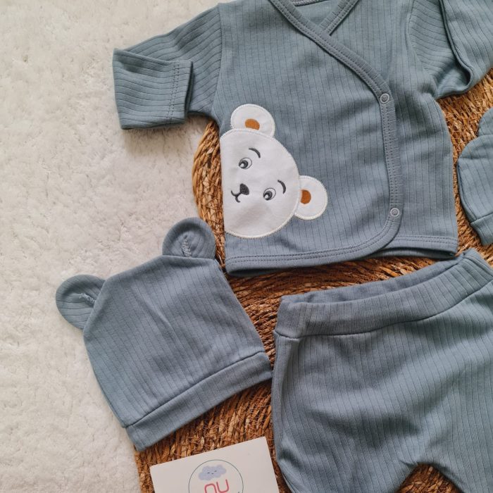 Baby Bear (Gri)Hastane Çıkış Seti - Görsel 4