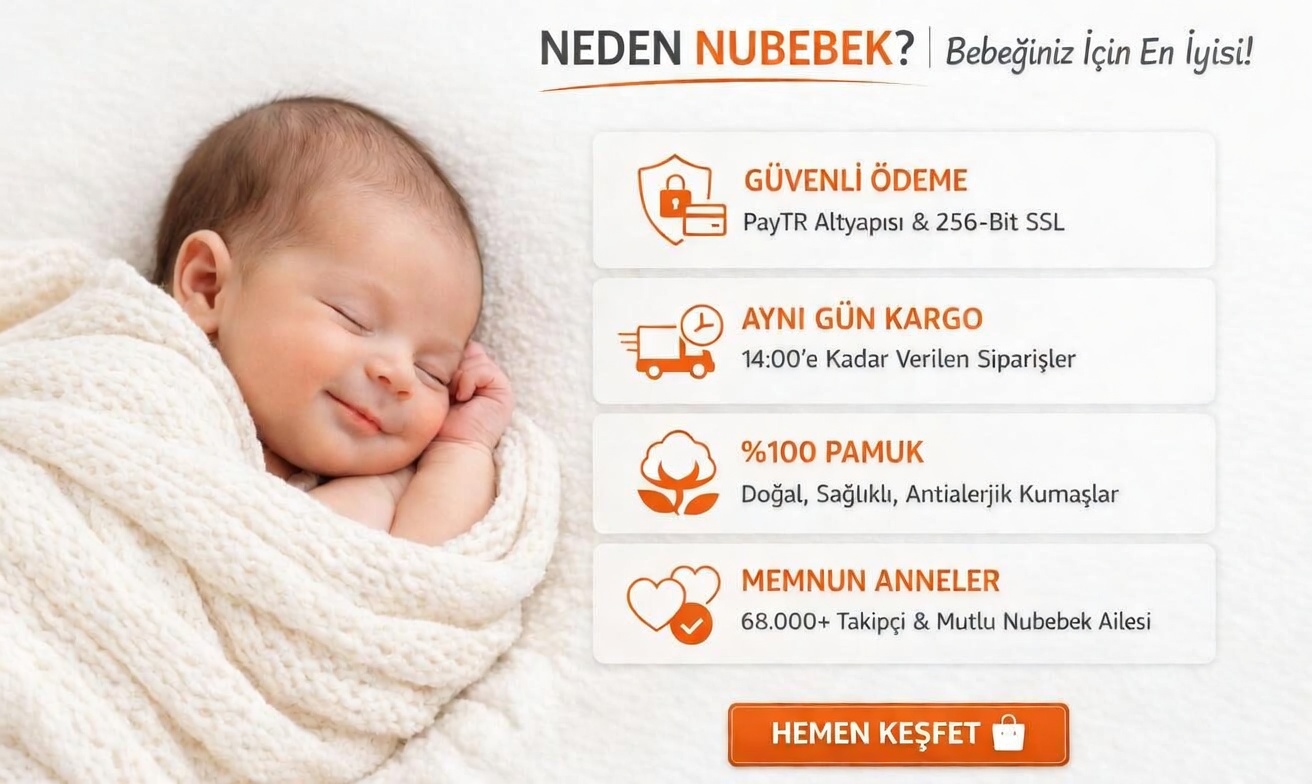 Ana Sayfa 1 Nubebek Yenidoğan Bebek Butik - 1500 TL üzeri ücretsiz kargo ve Güvenli Alışveriş