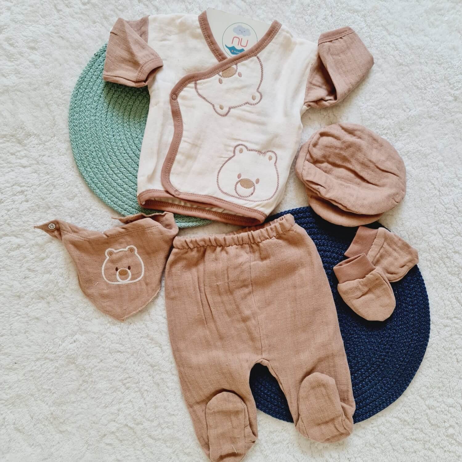 2026/04/1000628689-1.jpg Bears Müslin Hastane Çıkış Seti - Görsel 1