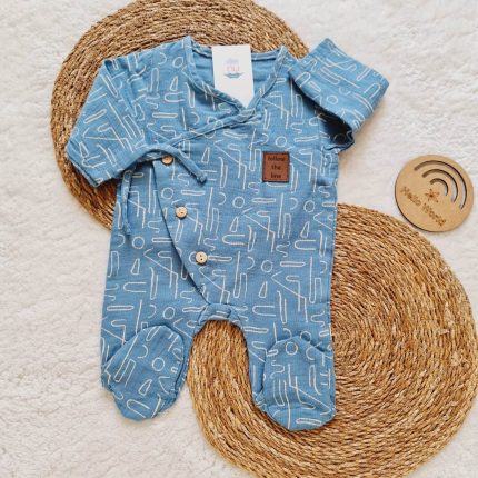 Lines Blue Bebek Tulumu