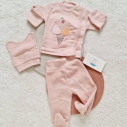 Cream Sweetness Kız Bebek Takımı