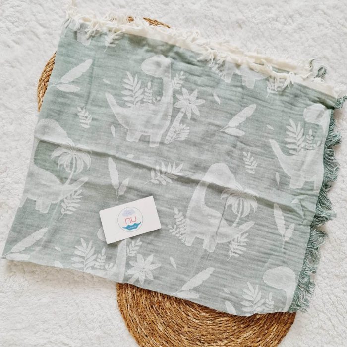 Dino Green 2 Katlı Muslin Battaniye - Görsel 2