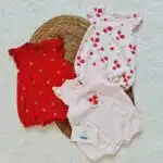 Çilek 3 lü Kız Yazlık Tulum Seti